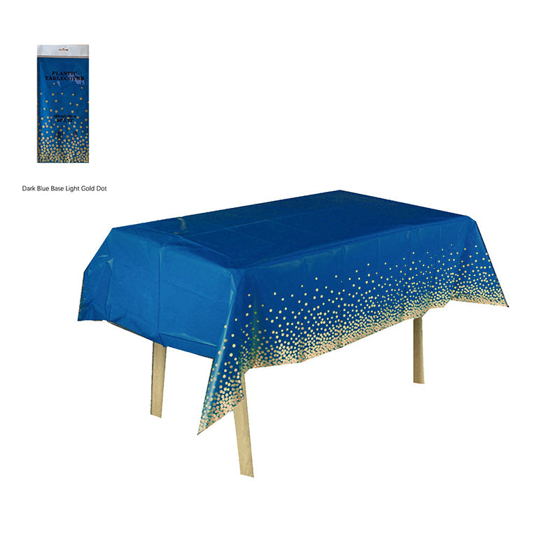 Polka Dot Print Disposable Tablecloth Plastic Rectangular Table Cover for Birthday, Christmas, Halloween Party Decorations 1 Pack