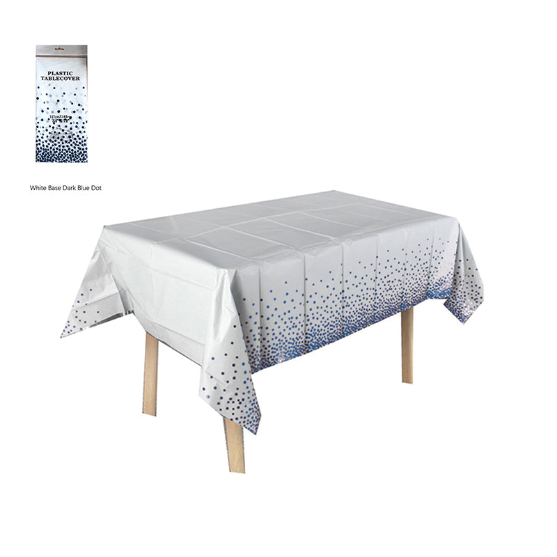 Polka Dot Print Disposable Tablecloth Plastic Rectangular Table Cover for Birthday, Christmas, Halloween Party Decorations 1 Pack