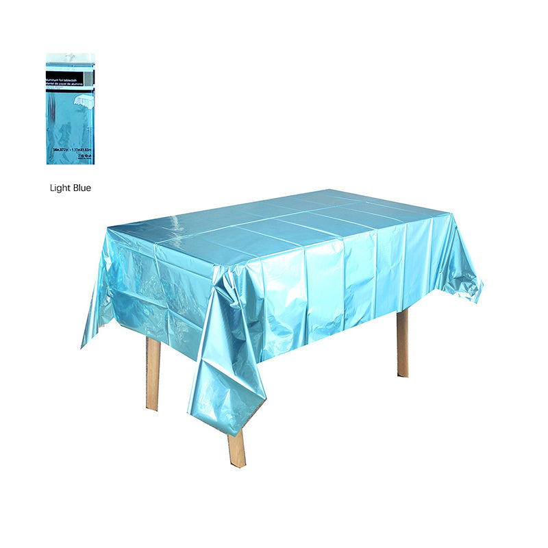 Foil Party Rectangular Tablecloth, 54 x 108 Inches, Shiny Waterproof Plastic Tablecloth, Suitable For Weddings, Anniversaries, Engagements, And Other Occasions.