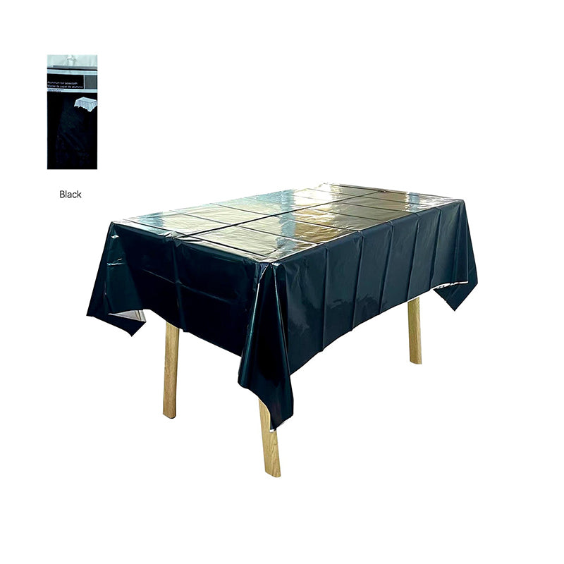 Foil Party Rectangular Tablecloth, 54 x 108 Inches, Shiny Waterproof Plastic Tablecloth, Suitable For Weddings, Anniversaries, Engagements, And Other Occasions.