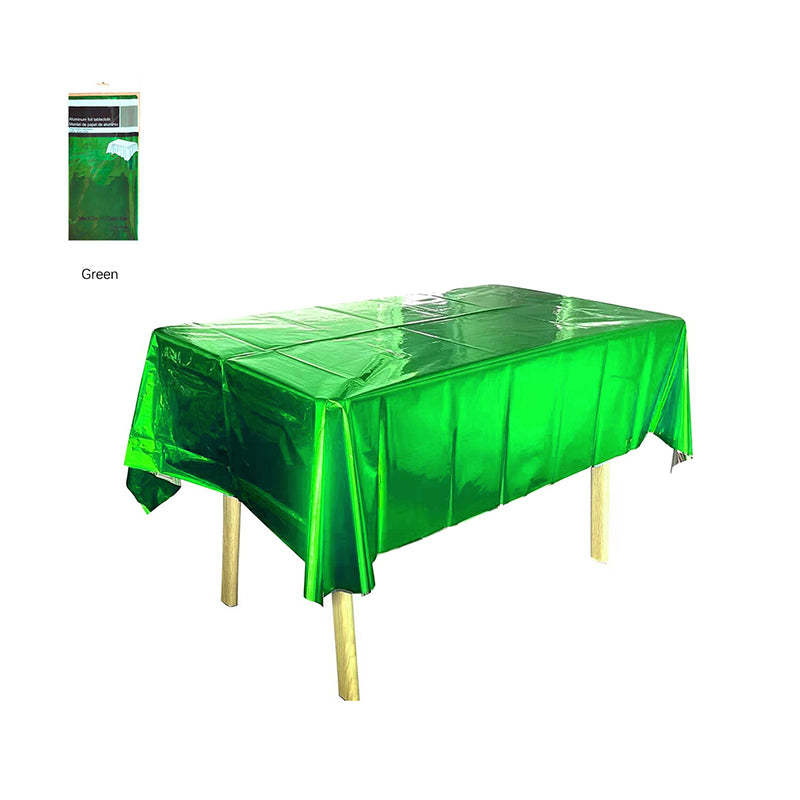 Foil Party Rectangular Tablecloth, 54 x 108 Inches, Shiny Waterproof Plastic Tablecloth, Suitable For Weddings, Anniversaries, Engagements, And Other Occasions.