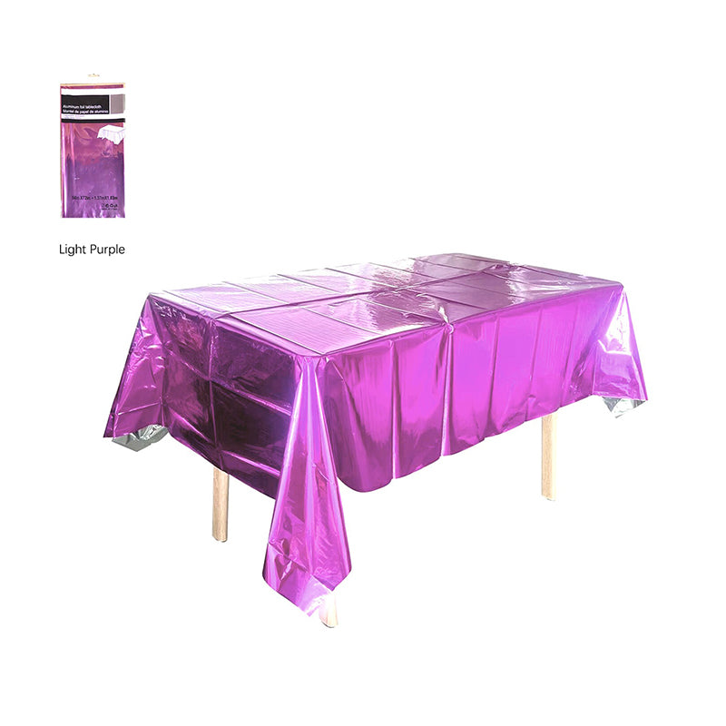 Foil Party Rectangular Tablecloth, 54 x 108 Inches, Shiny Waterproof Plastic Tablecloth, Suitable For Weddings, Anniversaries, Engagements, And Other Occasions.