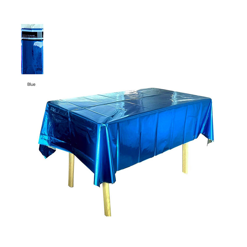 Foil Party Rectangular Tablecloth, 54 x 108 Inches, Shiny Waterproof Plastic Tablecloth, Suitable For Weddings, Anniversaries, Engagements, And Other Occasions.