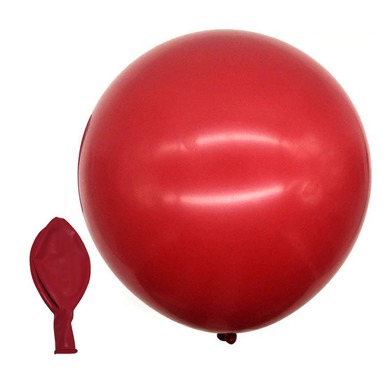 Red Ruby Latex Balloons, Red Round thick Ruby Double Latex Balloons for Love Bride Wedding Valentine Day Party Decoration Supply