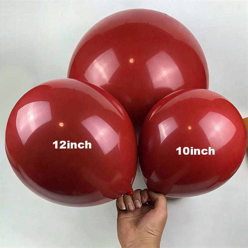 Red Ruby Latex Balloons, Red Round thick Ruby Double Latex Balloons for Love Bride Wedding Valentine Day Party Decoration Supply