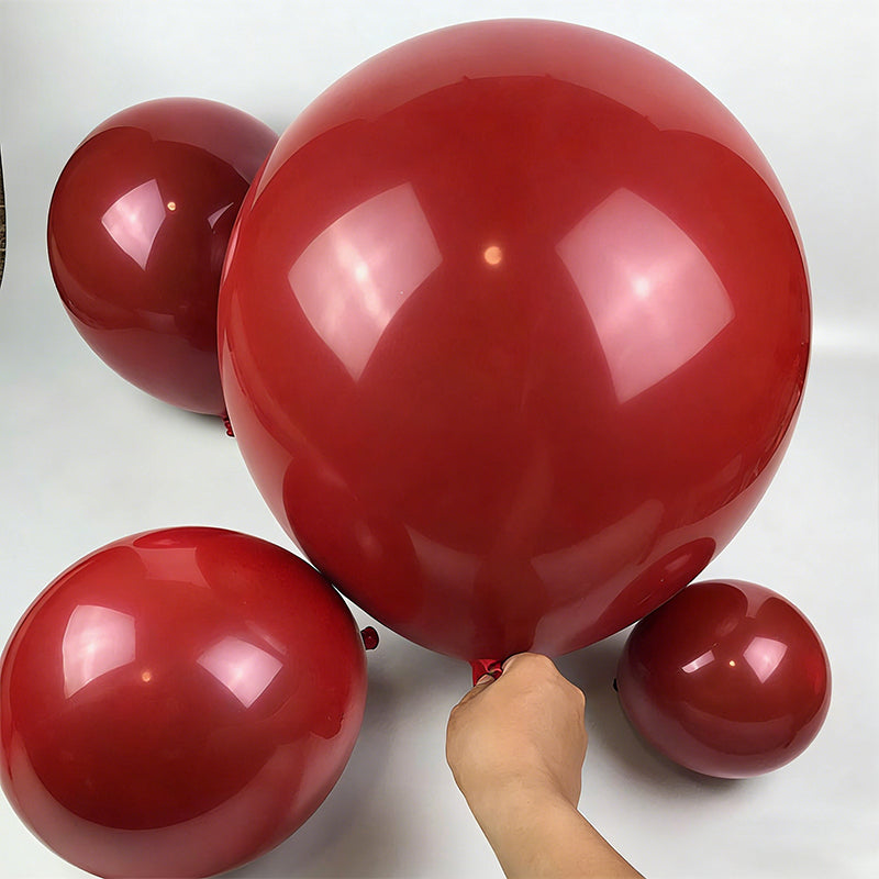 Red Ruby Latex Balloons, Red Round thick Ruby Double Latex Balloons for Love Bride Wedding Valentine Day Party Decoration Supply