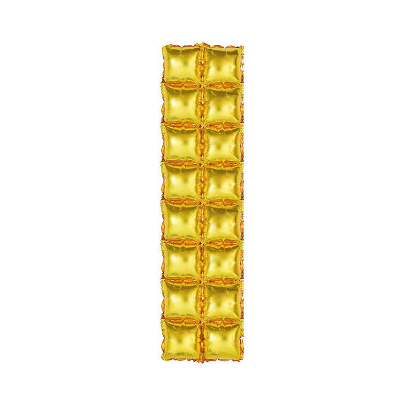 10 Pack Double Row Mylar Foil Balloon Backdrop 41"X11" Gold