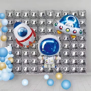 10 Pc Double Row Mylar Foil Balloon Backdrop 41"x11" Gold