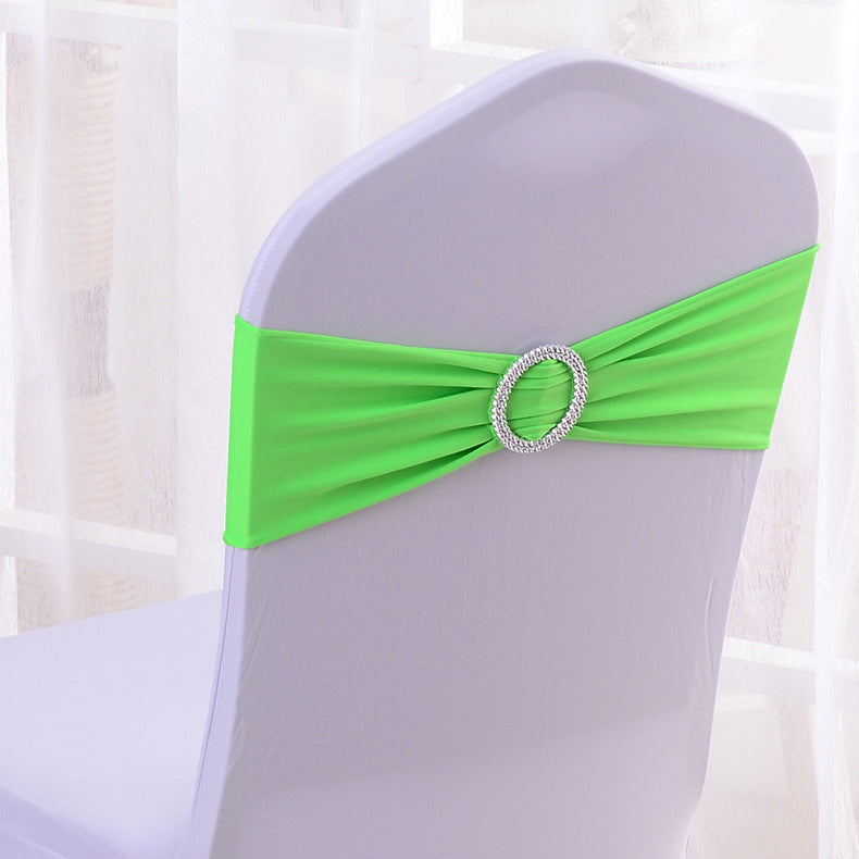 6"x14" Buckle Spandex Stretch Chair Band 5Pc Fruit Green