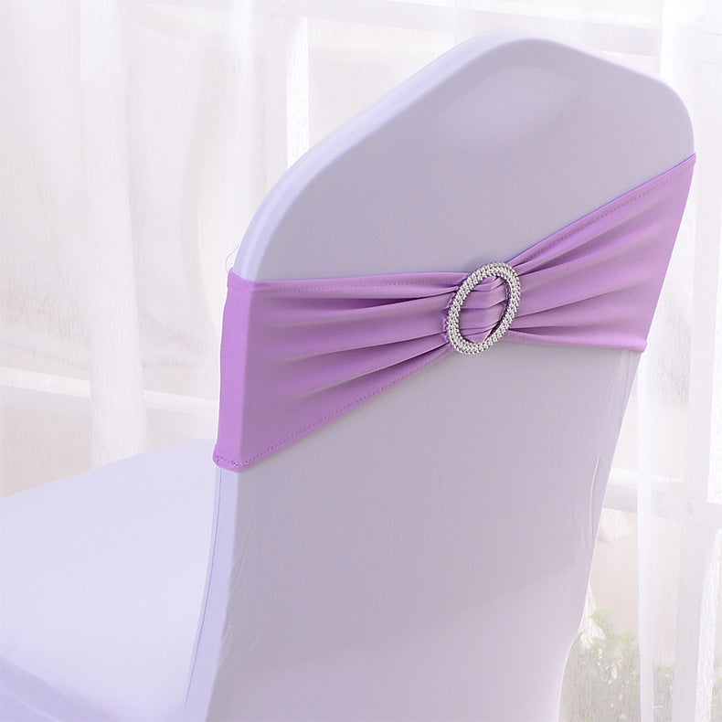 6"x14" Buckle Spandex Stretch Chair Band 5Pc Light Purple