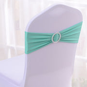 6"x14" Buckle Spandex Stretch Chair Band 5Pc Tiffany Blue