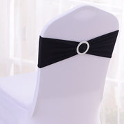 6"x14" Buckle Spandex Stretch Chair Band 5Pc Black