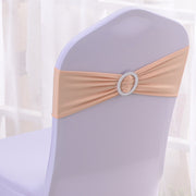 6"x14" Buckle Spandex Stretch Chair Band 5Pc Champagne