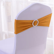 6"x14" Buckle Spandex Stretch Chair Band 5Pc Golden Yellow