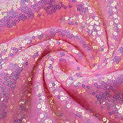 Encrypted Iridescent Sequin Fabric 51" Rose Red