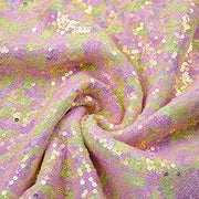 Encrypted Iridescent Sequin Fabric 51" Pink Green