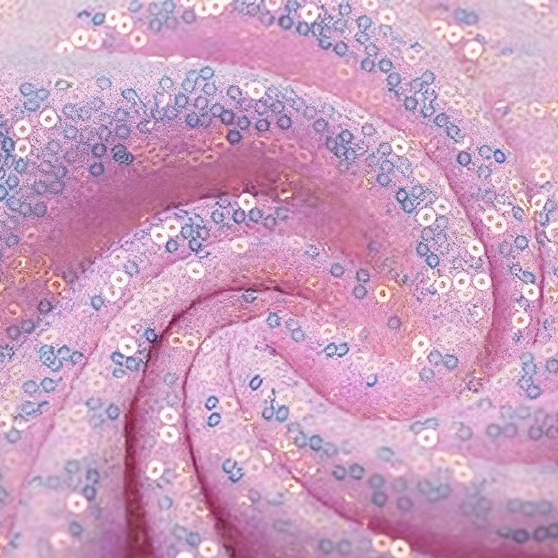 Encrypted Iridescent Sequin Fabric 51" Blue Pink