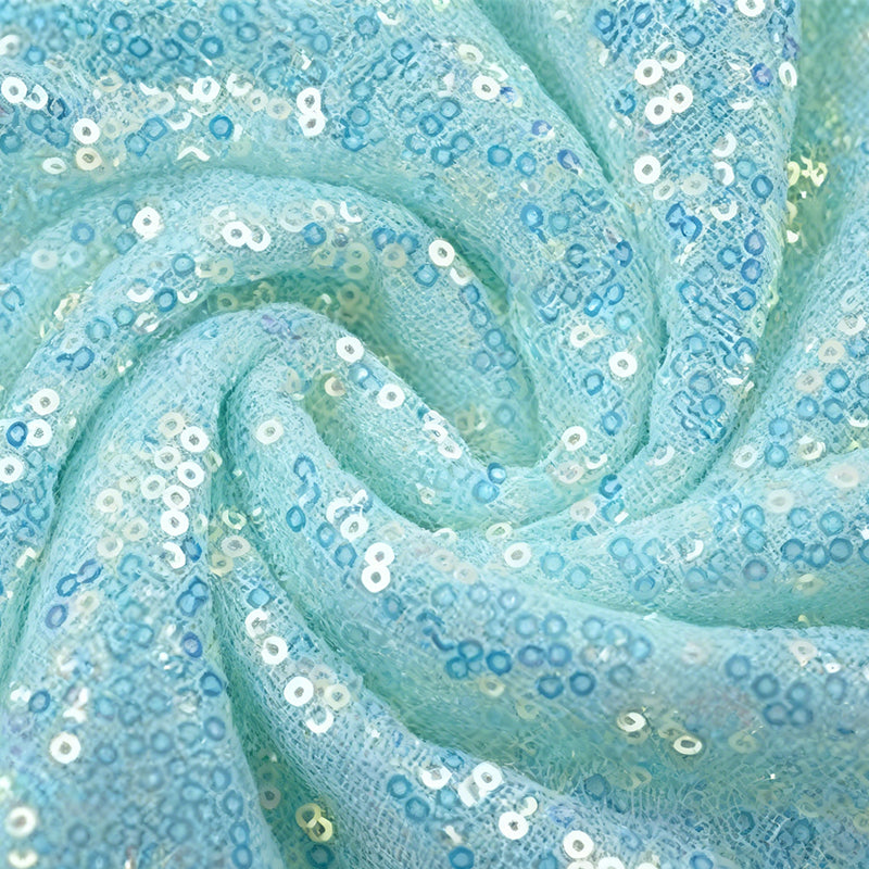 Encrypted Iridescent Sequin Fabric 51" Indigo