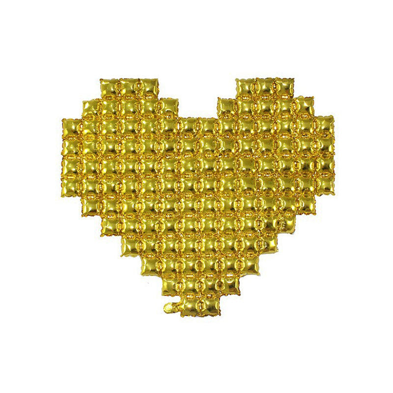 Giant 54 Inch Heart Mylar Foil Balloons Gold