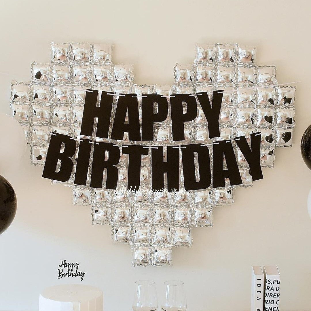 Giant 54 Inch Heart Mylar Foil Balloons Silver