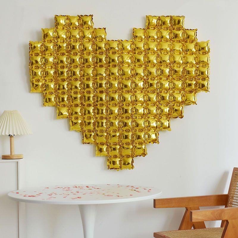 Giant 54 Inch Heart Mylar Foil Balloons Gold