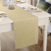 Natural Burlap Table Runners 12" x 108" Rustic Linen Runner Champagne