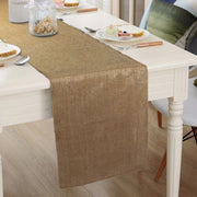 Natural Burlap Table Runners 12" x 108" Rustic Linen Runner Camel
