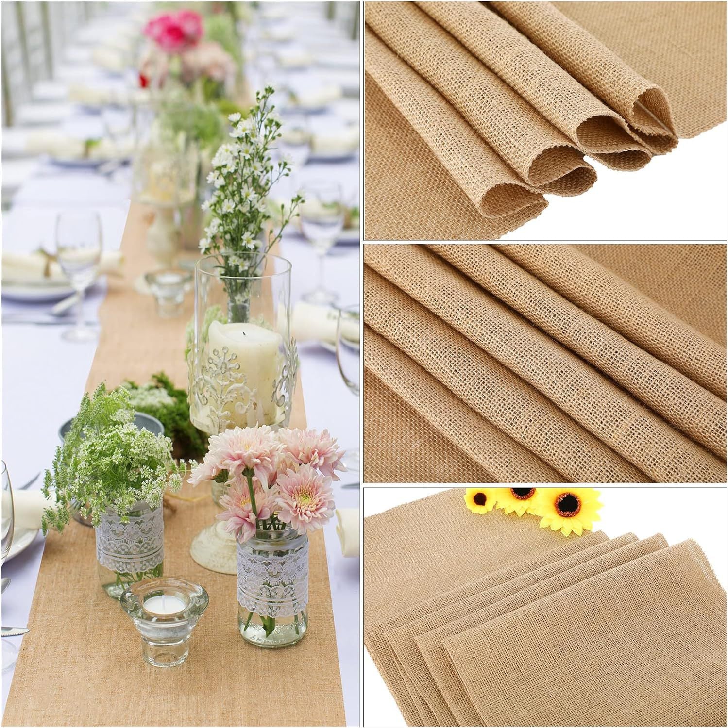 Linen Table Runner 12"x108" Camel