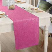 Natural Burlap Table Runners 12" x 108" Rustic Linen Runner Rose Red