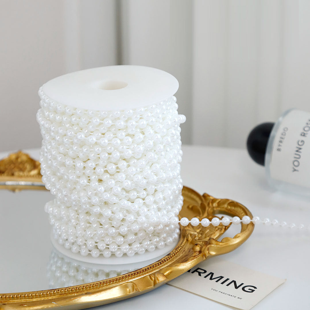 13 Yard White Pearl Beaded Garland For Decoration
