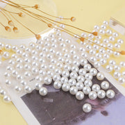 1000 Pc Faux Pearl Craft Beads 10mm White with Holes