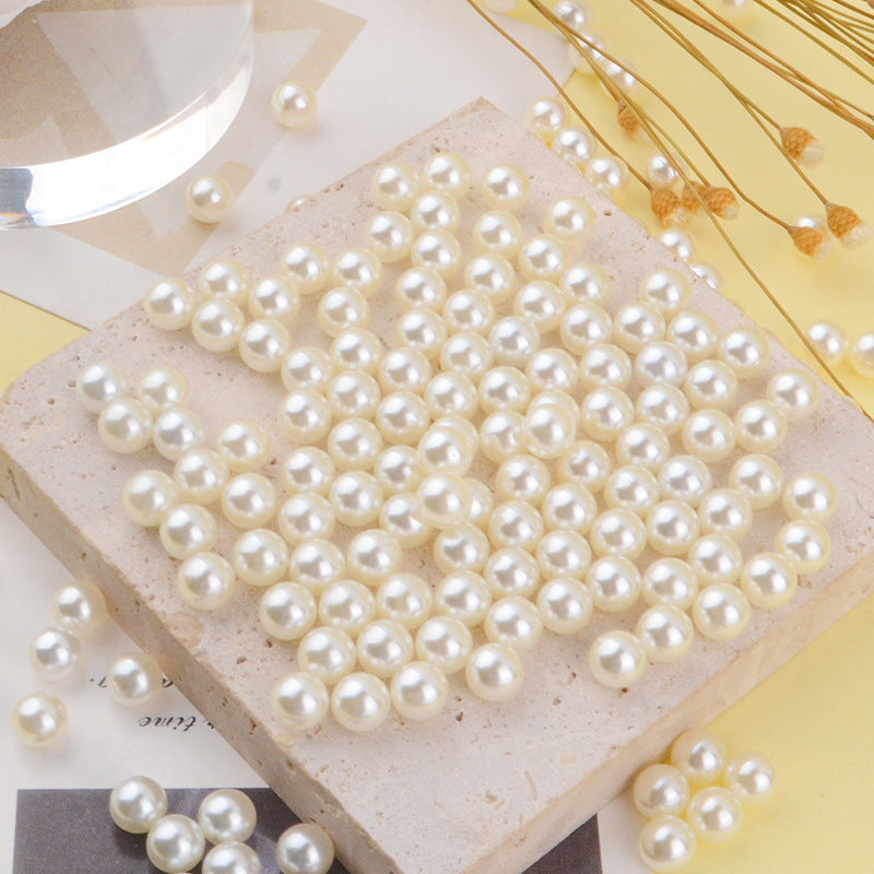 120 Pc Faux Pearl Craft Beads 20mm Ivory with Holes