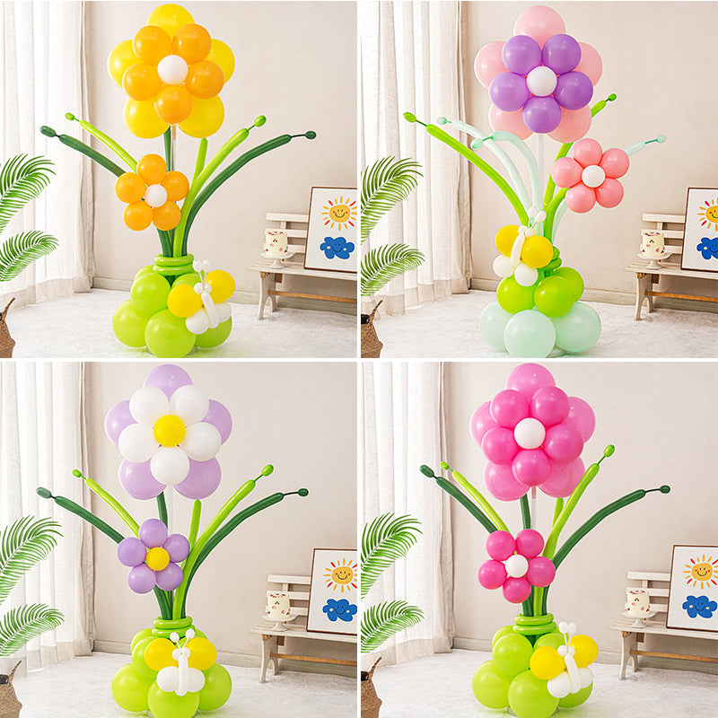 Butterfly Flower Decorations Balloon Column Stand Kit for Baby Shower Wedding Birthday Party Supplies
