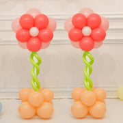 Double-Layer Flower Balloon Pillar Maca Pink Maca Red