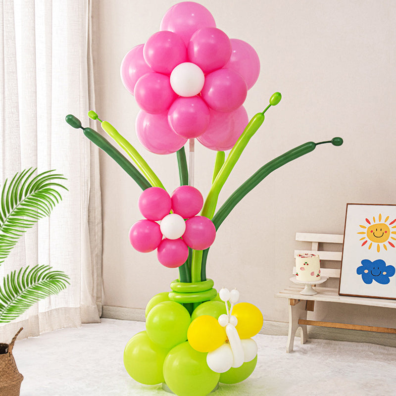 Butterfly Flower Decorations Balloon Column Stand Kit for Baby Shower Wedding Birthday Party Supplies