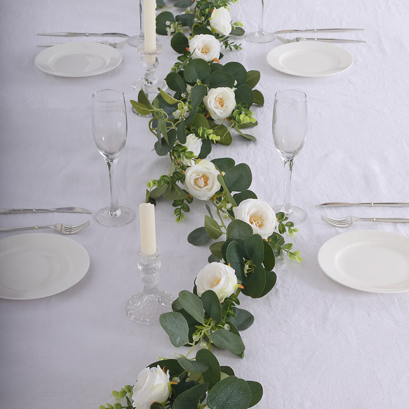 Artificial Eucalyptus Leaf Table Garland Floral Greenery Hanging Vines 5.5ft