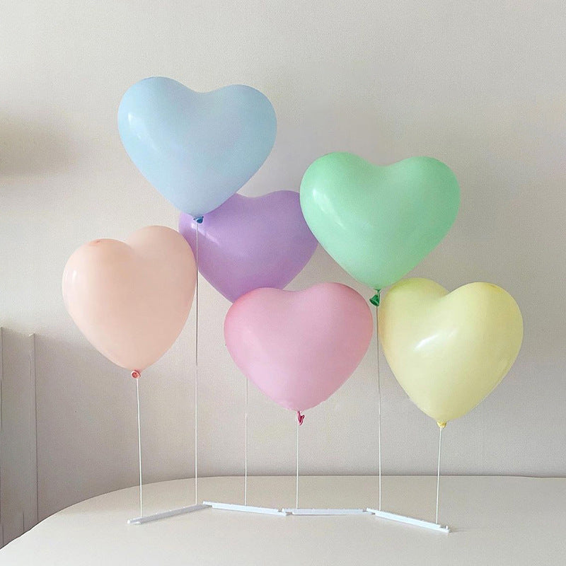 2 Sets Heart Latex Balloon Stand For Table Centerpiece Decoration Maca Color