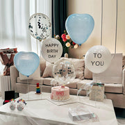 2 Sets Heart Latex Balloon Stand For Table Centerpiece Decoration Maca Blue