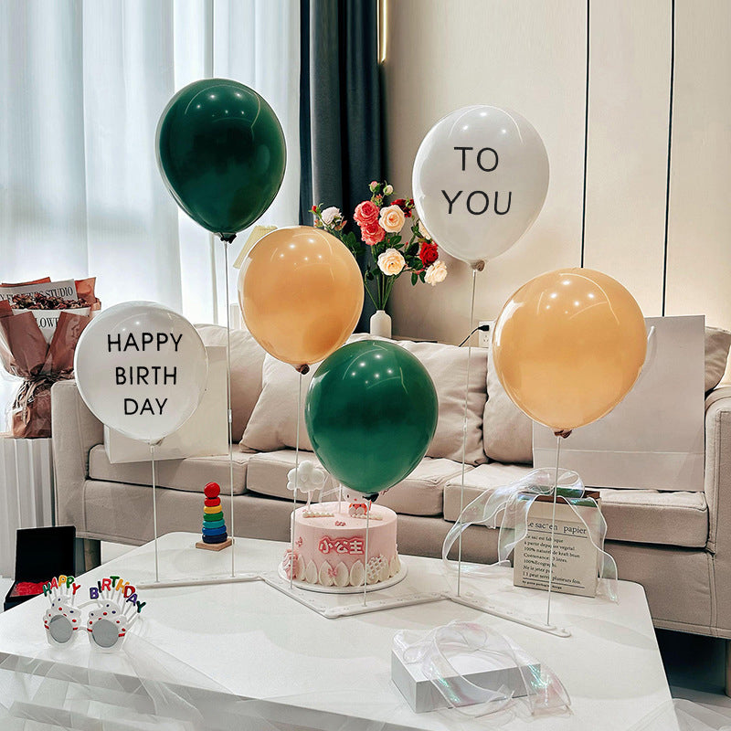 2 Sets Latex Balloon Stand For Table Centerpiece Decoration Drak Green