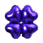 10 Pc Clover Leaf Aluminum Foil Mylar Balloon Purple
