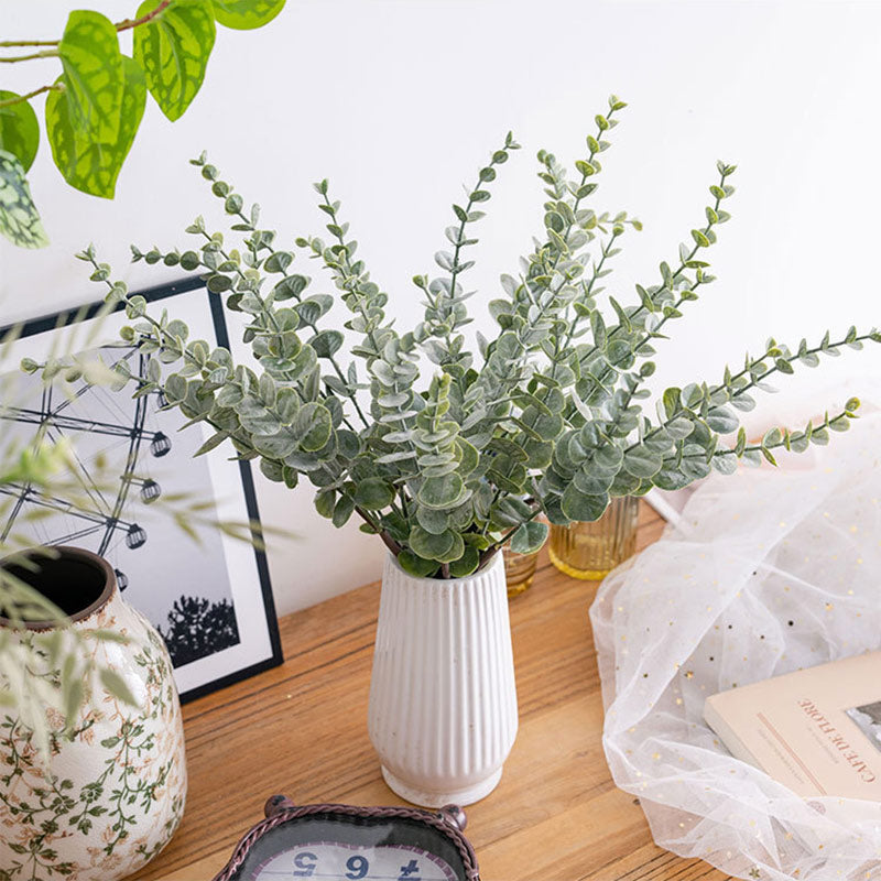 30 Stems Frosted Green Artificial Eucalyptus Sprays 17"