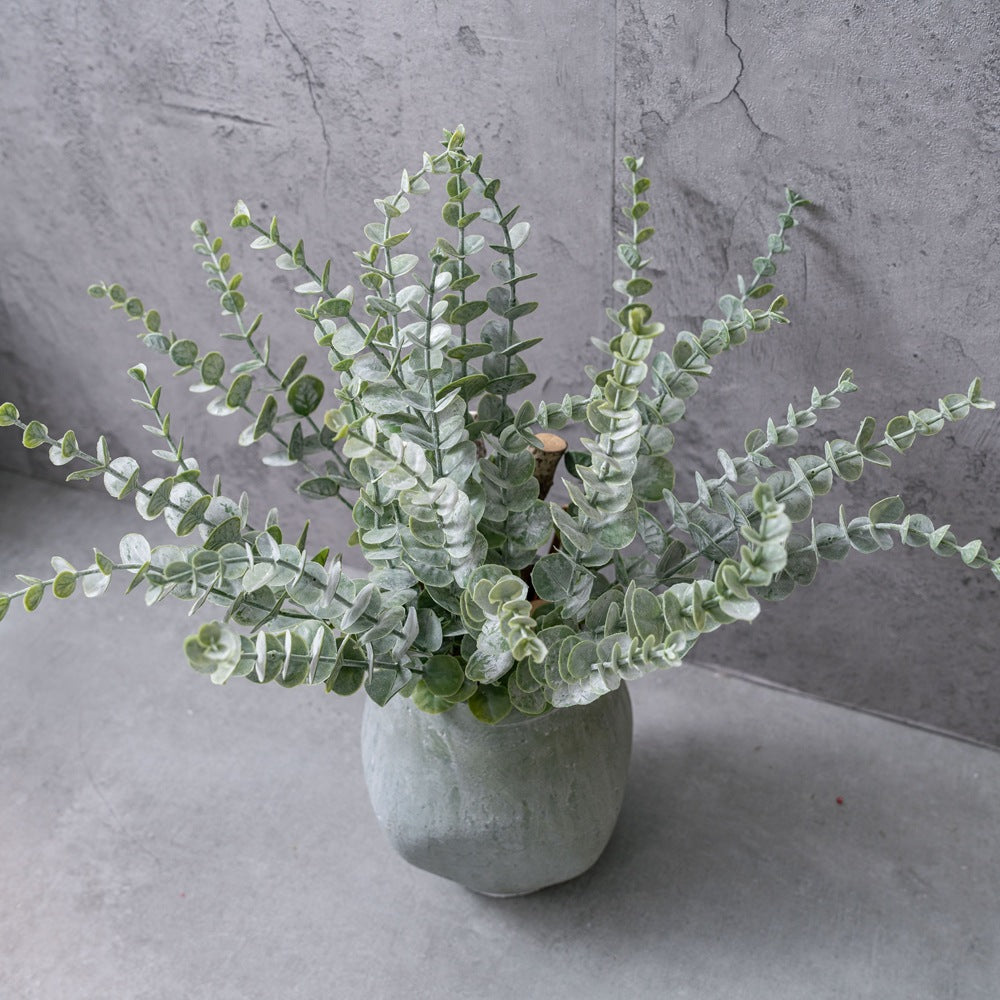 30 Stems Frosted Green Artificial Eucalyptus Sprays 17"