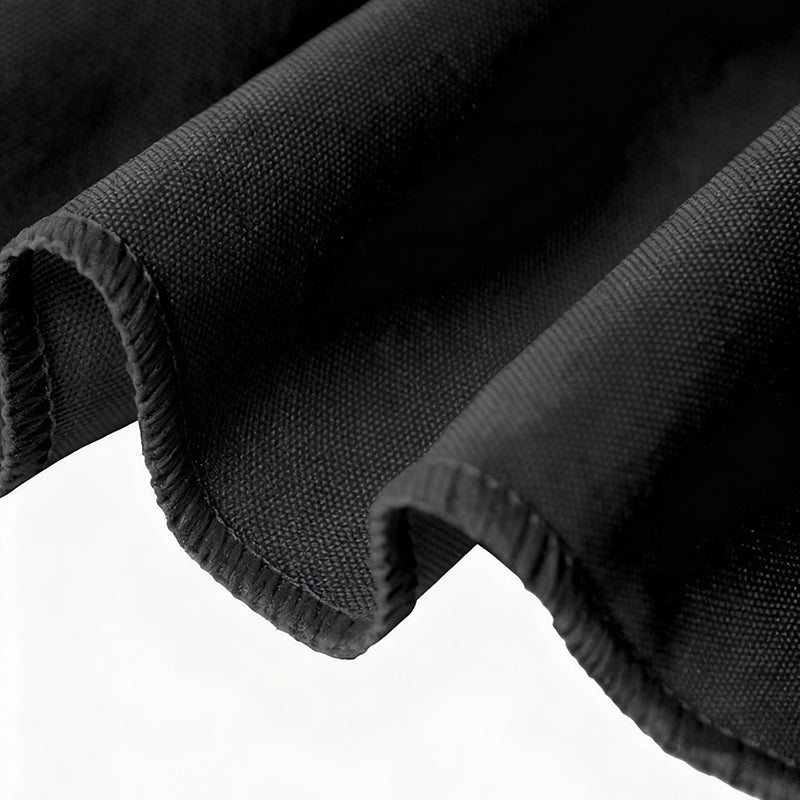 Full-Coverage Rectangular Dining Table - Durable, Washable Fabric - Suitable for Buffets, Parties, Weddings, and Trade Shows.