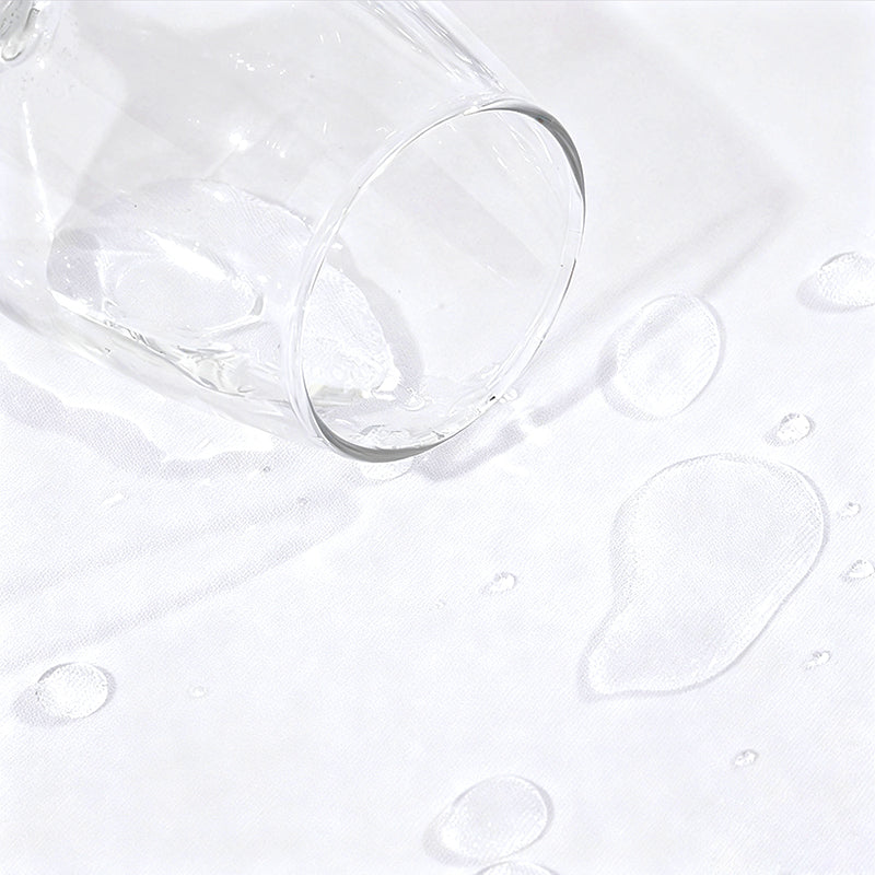 Full-Coverage Rectangular Dining Table - Durable, Washable Fabric - Suitable for Buffets, Parties, Weddings, and Trade Shows.