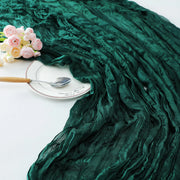 Premium Cotton And Linen Table Runner 10FT x 36" Dark Green