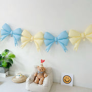 4 Pcs Large Bow Balloons 30"x25" Blue Milky White