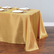 Satin Rectangular 90"x156" Tablecloth Gold
