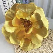 8" Gold Simulated Rose Flower Wall Decoration 4Pcs