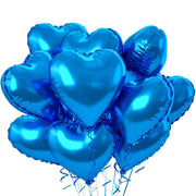 2Pcs 18" Heart Foil Balloons Mylar Love Heart Helium Balloons Dark Blue
