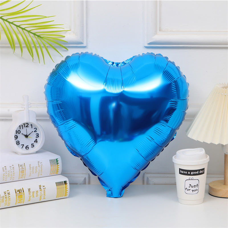 2Pcs 18" Heart Foil Balloons Mylar Love Heart Helium Balloons Dark Blue